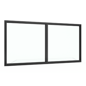 Series 400 2 Lite Horizontal With Fin Dark Bronze Wide 280X280